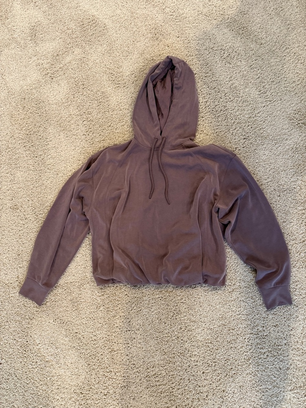Athleta Mauve Cropped Pullover Hoodie